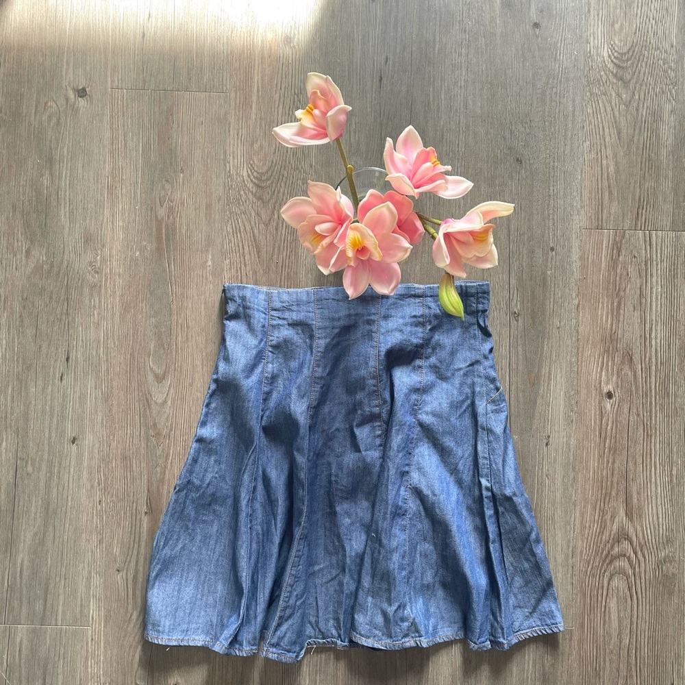 UO / COOPERATIVE / DENIM CIRCLE MINI SKIRT - Picture 4 of 4
